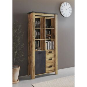 Home Affaire York Moderner Hochschrank - Schrank in Hunton Oak Dekor Home Affaire York Moderner Hochschrank - Schrank in Hunton Oak Dekor
