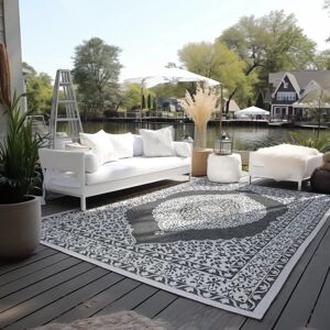 ELLE Decoration Black Reversible Indoor-Outdoor Rug - Rug ELLE Decoration Black Reversible Indoor-Outdoor Rug - Rug
