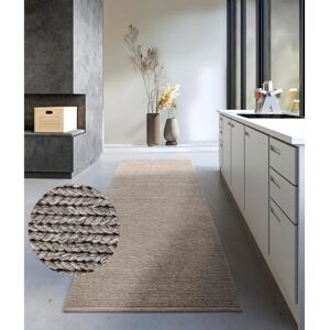 VILLEROY & BOCH Francois Wool Carpet - 80x200cm, Beige (Linen) - Handwoven, Suitable for Underfloor Heating VILLEROY & BOCH Francois Wool Carpet - 80x200cm, Beige (Linen) - Handwoven, Suitable for Underfloor Heating