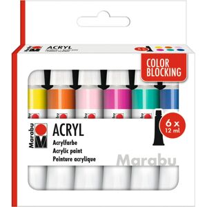 Peinture acrylique Color Blocking Marabu - Multicolore - 12 ml - Publicité Peinture acrylique Color Blocking Marabu - Multicolore - 12 ml - Publicité