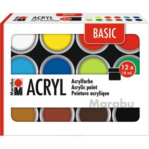 Marabu Basic Acrylfarben-Set, 12 x 18 ml Marabu Basic Acrylfarben-Set, 12 x 18 ml