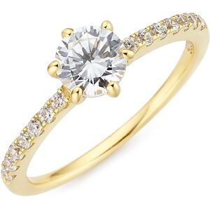 FIRETTI Gold Silberring - Eleganter Solitär - Ring FIRETTI Gold Silberring - Eleganter Solitär - Ring