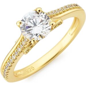 FIRETTI 925 Sterling Silber Ring - Eleganter Solitär Schmuck FIRETTI 925 Sterling Silber Ring - Eleganter Solitär Schmuck