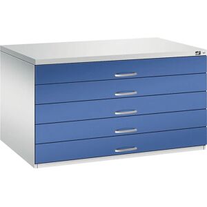 C+P Gris clair / Bleu enzie Armoire à plans - Armoire à plans C+P Gris clair / Bleu enzie Armoire à plans - Armoire à plans