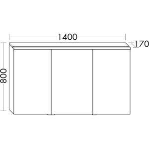 burgbad Eqio Spiegelschrank mit LED-Aufsatzleuchte 140 cm Links burgbad Eqio Spiegelschrank mit LED-Aufsatzleuchte 140 cm Links