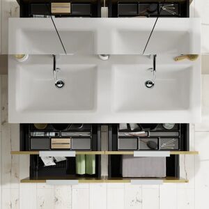 Burgbad Eqio Badmöbel-Set 122 cm mit Doppelkeramikwaschtisch & Spiegelschrank Burgbad Eqio Badmöbel-Set 122 cm mit Doppelkeramikwaschtisch & Spiegelschrank