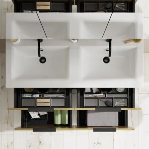 burgbad - Eqio 122 cm - Keramik-Doppelwaschtisch Slim - Badezimmer-Vanity-Set burgbad - Eqio 122 cm - Keramik-Doppelwaschtisch Slim - Badezimmer-Vanity-Set