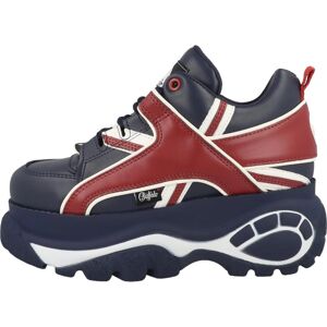 Buffalo Leather Women's Blue/Red Trainers - Sneaker Buffalo Leather Women's Blue/Red Trainers - Sneaker