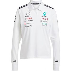 adidas Mercedes AMG Petronas Formula One Team Polo Long Sleeve - White - Polo Shirt adidas Mercedes AMG Petronas Formula One Team Polo Long Sleeve - White - Polo Shirt