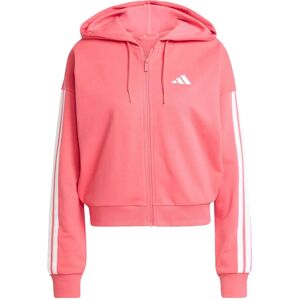 adidas Damen Kapuzensweatshirt French Terry 3 Streifen - Pink adidas Damen Kapuzensweatshirt French Terry 3 Streifen - Pink