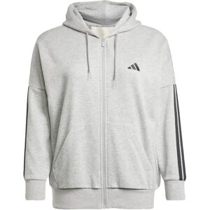 adidas Model: 3-Stripes Full-Zip Fleece Hoodie - Womens - Grey - Hooded Sweatshirt adidas Model: 3-Stripes Full-Zip Fleece Hoodie - Womens - Grey - Hooded Sweatshirt