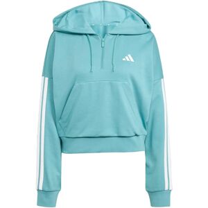adidas Modell 3S FT QZ HD - Hoodie - Grün - French Terry adidas Modell 3S FT QZ HD - Hoodie - Grün - French Terry