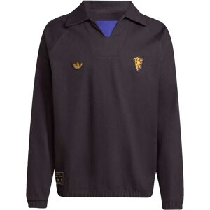 adidas Manchester United Terrace Icons Drill Sweatshirt - Heren - Zwart adidas Manchester United Terrace Icons Drill Sweatshirt - Heren - Zwart