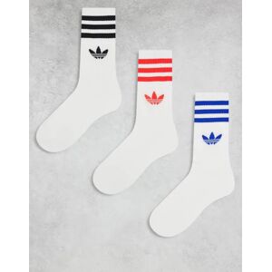 adidas 3-Stripes Crew Socks - White - Socks adidas 3-Stripes Crew Socks - White - Socks
