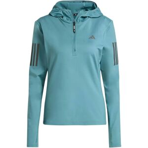 adidas Own The Run Winterized Hooded Half-Zip - Green - Running Hoodie adidas Own The Run Winterized Hooded Half-Zip - Green - Running Hoodie