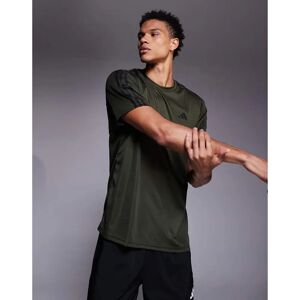 adidas Train Essentials 3-Stripes Green Training T-Shirt - Herren adidas Train Essentials 3-Stripes Green Training T-Shirt - Herren