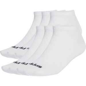 adidas Linear Crew Socks Cushioned Socks 6 Pair Pack - White adidas Linear Crew Socks Cushioned Socks 6 Pair Pack - White
