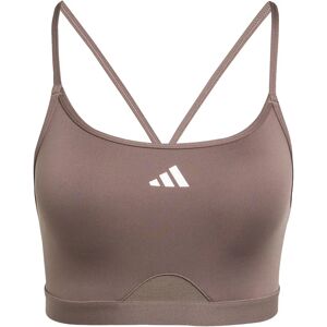adidas Aeroreact Training 3-Stripes Bra - Womens - Brown adidas Aeroreact Training 3-Stripes Bra - Womens - Brown
