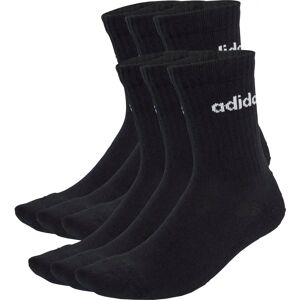 adidas Linear Crew Socks Cushioned Socks - 6 Pairs - Black adidas Linear Crew Socks Cushioned Socks - 6 Pairs - Black