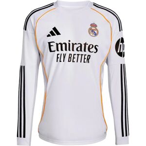 adidas 25/26 Real Madrid Long Sleeve Jersey White - Football Jersey adidas 25/26 Real Madrid Long Sleeve Jersey White - Football Jersey