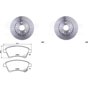 Hella Pagid Bremsenset - Mitsubishi Sx4 2006-2014 - 280mm Hella Pagid Bremsenset - Mitsubishi Sx4 2006-2014 - 280mm