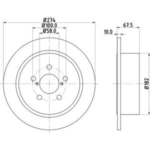 Hella Pagid Bremsensatz - 274mm hinten Subaru Outback/Legacy Hella Pagid Bremsensatz - 274mm hinten Subaru Outback/Legacy