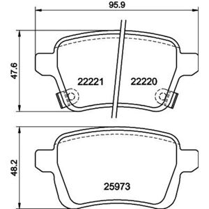 Hella Pagid Bremsenset 264mm Hinten für Opel Corsa E + Adam - Bremssatz und Scheibe Hella Pagid Bremsenset 264mm Hinten für Opel Corsa E + Adam - Bremssatz und Scheibe