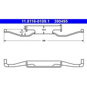 ATE Bremssattel Feder Klammer - Länge 150 mm ATE Bremssattel Feder Klammer - Länge 150 mm