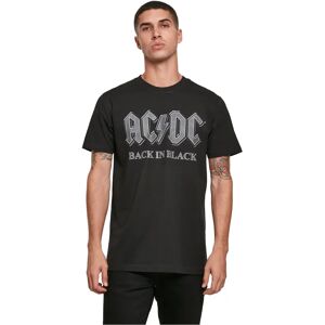 MERCHCODE ACDC Back In Black T-Shirt - Casual, Zwart, 4XL MERCHCODE ACDC Back In Black T-Shirt - Casual, Zwart, 4XL