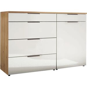 WIEMANN Como Sideboard - Bianco-Eiche-Dekor/Glas Weiß/Schiefer - Sideboards WIEMANN Como Sideboard - Bianco-Eiche-Dekor/Glas Weiß/Schiefer - Sideboards