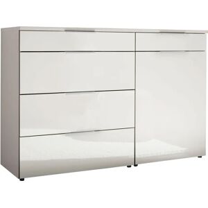 WIEMANN Como Sideboard - Glas Weiß, Chrom, 120cm WIEMANN Como Sideboard - Glas Weiß, Chrom, 120cm