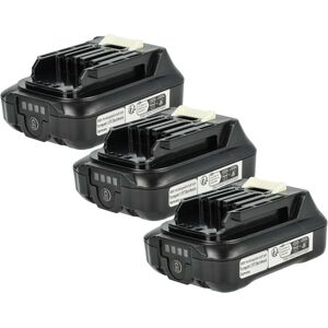 vhbw Juego de Baterías Makita 12V - 3x 2000mAh Li-Ion Negro vhbw Juego de Baterías Makita 12V - 3x 2000mAh Li-Ion Negro