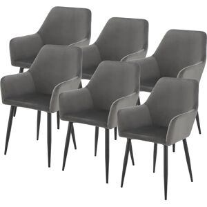 en.casa - Sillas de comedor Hollola Terciopelo Acero 6 - Sillas de comedor en.casa - Sillas de comedor Hollola Terciopelo Acero 6 - Sillas de comedor