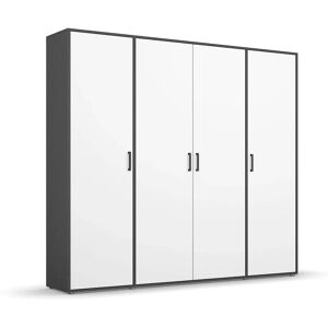 Rauch Voyager Grauer Kleiderschrank - 4-türig, Verstellbare Regale Rauch Voyager Grauer Kleiderschrank - 4-türig, Verstellbare Regale