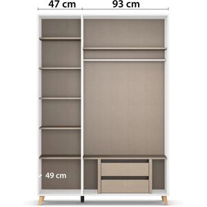 rauch BLUE Shinjo Kleiderschrank - Verstellbare Böden & Metallstangen rauch BLUE Shinjo Kleiderschrank - Verstellbare Böden & Metallstangen