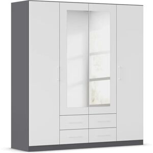 Rauch Belfast Kleiderschrank - Robustes Metall & MDF, 4 Türen, 4 Schubladen Rauch Belfast Kleiderschrank - Robustes Metall & MDF, 4 Türen, 4 Schubladen