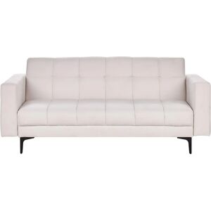 Beliani Sofa with Reclining Backrest - 3 Positions, White Cream - Sofa Beliani Sofa with Reclining Backrest - 3 Positions, White Cream - Sofa