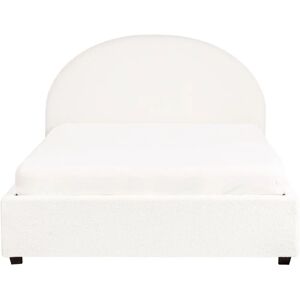 Beliani Off White Double Bed - Retro Style, Elegant, 140x200cm Beliani Off White Double Bed - Retro Style, Elegant, 140x200cm