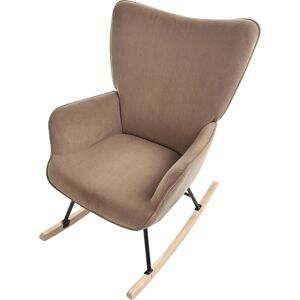 Beliani Arset Gray-brown Rocking Chair - Chair Beliani Arset Gray-brown Rocking Chair - Chair
