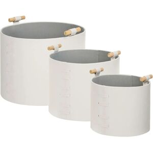 Beliani Aram Storage Baskets - Modern Handmade Synthetic Leather 3-Piece Set Beliani Aram Storage Baskets - Modern Handmade Synthetic Leather 3-Piece Set