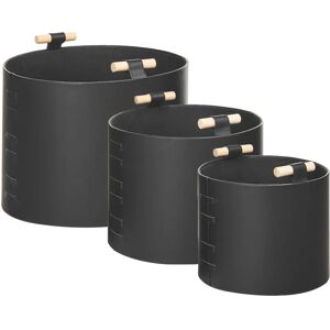 Beliani Aram Storage Baskets - Handmade Synthetic Leather Handles Beliani Aram Storage Baskets - Handmade Synthetic Leather Handles