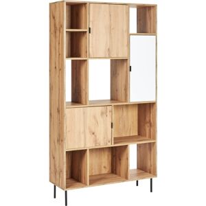 BELIANI Amos Light Wood 5-Shelf Bookcase - Bookshelf BELIANI Amos Light Wood 5-Shelf Bookcase - Bookshelf