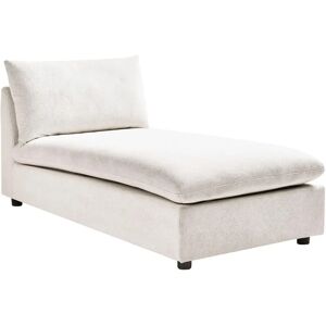 Beliani Modern White Polyester Armrestless Chaise Longue - Chaise Longue Beliani Modern White Polyester Armrestless Chaise Longue - Chaise Longue