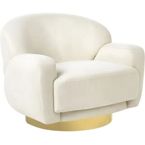 Beliani - Lejre Armchair - Beige, Eucalyptus, Gold Base - Glamorous Beliani - Lejre Armchair - Beige, Eucalyptus, Gold Base - Glamorous