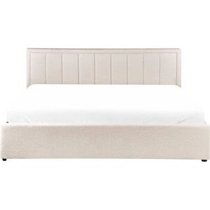 BELIANI Bed Montlaur Beige - Bed with Hydraulic Storage BELIANI Bed Montlaur Beige - Bed with Hydraulic Storage