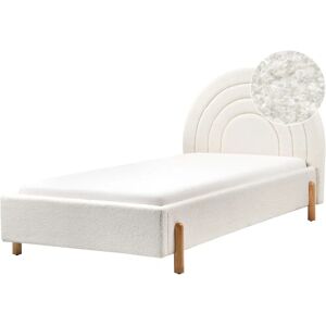 Beliani Bed with Semicircular Headboard - Retro Style - 90x200cm Beliani Bed with Semicircular Headboard - Retro Style - 90x200cm