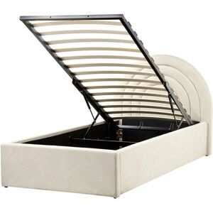 Beliani Bed with Storage - 90x200cm Retro Beige Beliani Bed with Storage - 90x200cm Retro Beige