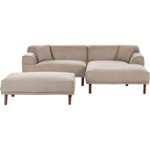 Beliani L-shaped Sofa Beige - Modern Minimalist Design Beliani L-shaped Sofa Beige - Modern Minimalist Design