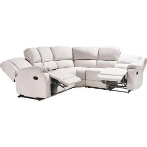 Beliani Rokke Corner Sofa - 5 Seater, Beige, Polyester, Left/Right Beliani Rokke Corner Sofa - 5 Seater, Beige, Polyester, Left/Right