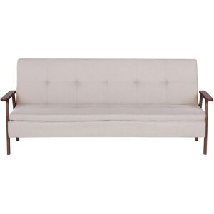 Beliani Tjorn Cream Polyester Modern Retro Sofa Bed Beliani Tjorn Cream Polyester Modern Retro Sofa Bed